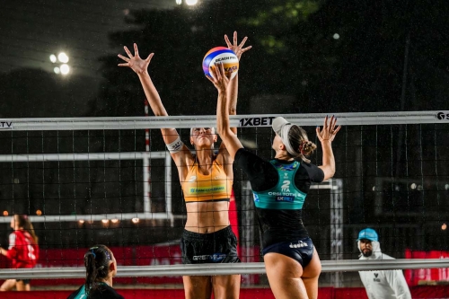 FOTO: Volleyball World. Paulikiene/Raupelyte (LTU) vs. Gottardi/Orsi Toth, R. (ITA)