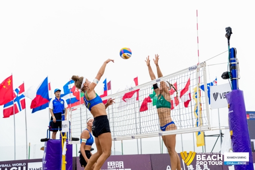 FOTO: Volleyball World. Raupelyte/Paulikiene (LTU) vs Ittlinger/Borger (GER)