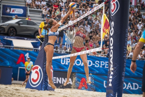 FOTO: CEV. Anouk/Mader (SUI) vs Paulikiene/Raupelyte (LTU)