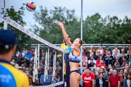 FOTO: CEV. Stam/Schoon (NED) vs Paulikiene/Raupelyte (LTU)