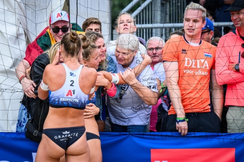 FOTO: CEV. Stam/Schoon (NED) vs Paulikiene/Raupelyte (LTU)