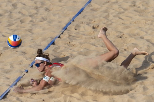 FOTO: Augustas Cetauskas. Paulikiene/Raupelyte (LTU) vs Remmelg/Hollas, H. (EST)