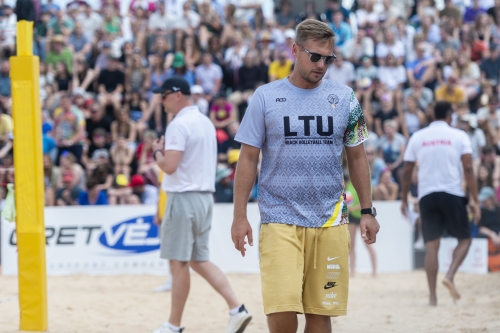 FOTO: Augustas Cetauskas. Paulikiene/Raupelyte (LTU) vs Klinger D./Klinger R. (AUT)