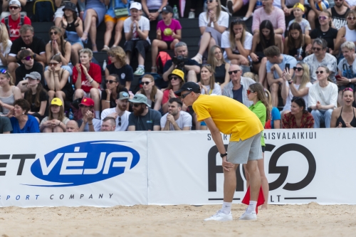 FOTO: Augustas Cetauskas. Paulikiene/Raupelyte (LTU) vs Klinger D./Klinger R. (AUT)