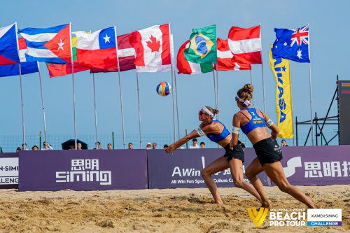 FOTO: Volleyball World. Raupelyte/Paulikiene (LTU) vs Alvarez M/Moreno (ESP)