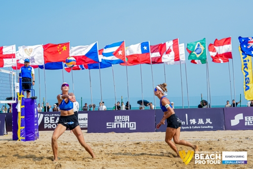 FOTO: Volleyball World. Raupelyte/Paulikiene (LTU) vs Alvarez M/Moreno (ESP)