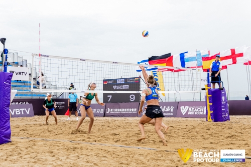FOTO: Volleyball World. Raupelyte/Paulikiene (LTU) vs Ittlinger/Borger (GER)