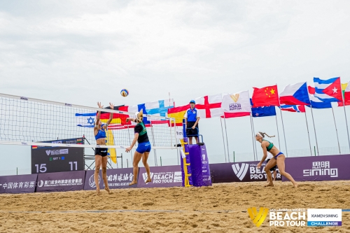 FOTO: Volleyball World. Raupelyte/Paulikiene (LTU) vs Ittlinger/Borger (GER)