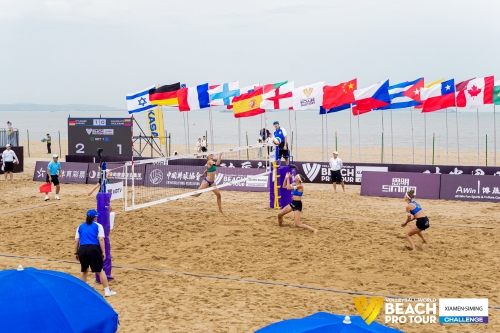 FOTO: Volleyball World. Raupelyte/Paulikiene (LTU) vs Ittlinger/Borger (GER)