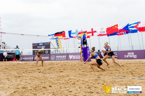 FOTO: Volleyball World. Raupelyte/Paulikiene (LTU) vs Ittlinger/Borger (GER)