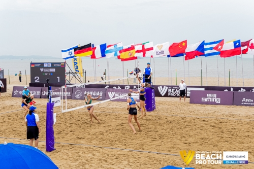 FOTO: Volleyball World. Raupelyte/Paulikiene (LTU) vs Ittlinger/Borger (GER)