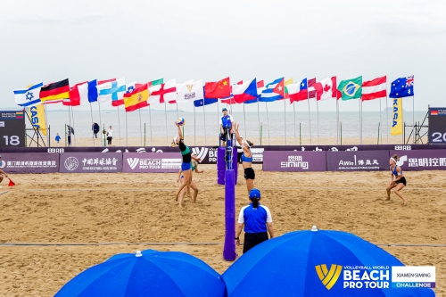 FOTO: Volleyball World. Raupelyte/Paulikiene (LTU) vs Ittlinger/Borger (GER)