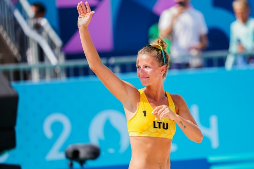FOTO: Kipras Streimikis. Paulikiene/Raupelyte (LTU) vs Carol/Barbara (BRA)