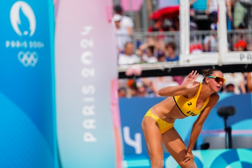 FOTO: Kipras Streimikis. Paulikiene/Raupelyte (LTU) vs Carol/Barbara (BRA)