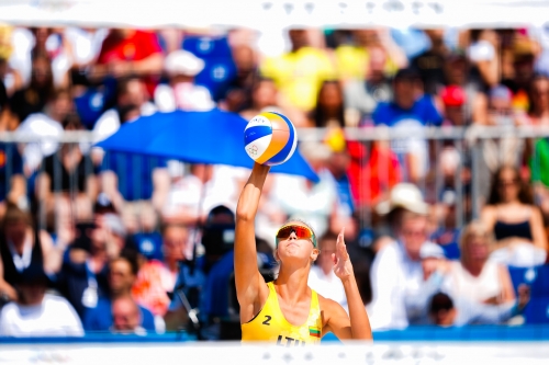 FOTO: Kipras Streimikis. Paulikiene/Raupelyte (LTU) vs Stam/Schoon (NED)