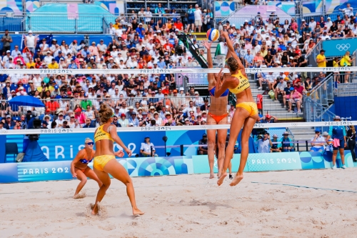FOTO: Kipras Streimikis. Paulikiene/Raupelyte (LTU) vs Stam/Schoon (NED)