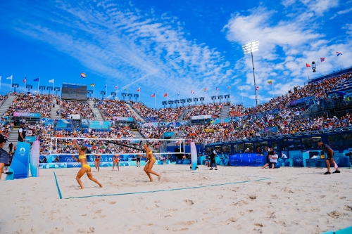 FOTO: Kipras Streimikis. Paulikiene/Raupelyte (LTU) vs Stam/Schoon (NED)
