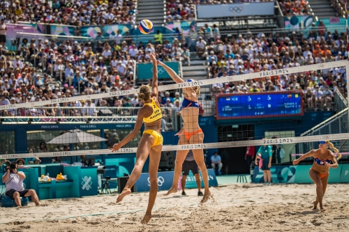 FOTO: Vytautas Draginis. Paulikiene/Raupelyte (LTU) vs Stam/Schoon (NED)