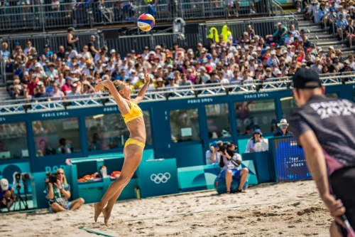 FOTO: Vytautas Draginis. Paulikiene/Raupelyte (LTU) vs Stam/Schoon (NED)