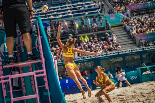 FOTO: Vytautas Draginis. Paulikiene/Raupelyte (LTU) vs Stam/Schoon (NED)