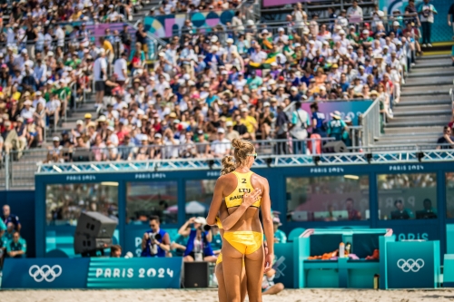 FOTO: Vytautas Draginis. Paulikiene/Raupelyte (LTU) vs Stam/Schoon (NED)