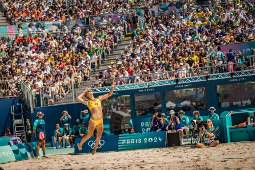 FOTO: Vytautas Draginis. Paulikiene/Raupelyte (LTU) vs Stam/Schoon (NED)