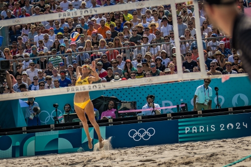 FOTO: Vytautas Draginis. Paulikiene/Raupelyte (LTU) vs Stam/Schoon (NED)