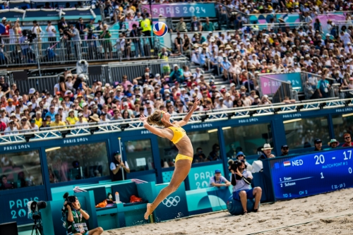 FOTO: Vytautas Draginis. Paulikiene/Raupelyte (LTU) vs Stam/Schoon (NED)