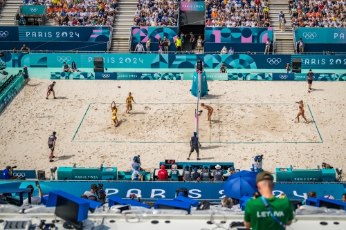 FOTO: Vytautas Draginis. Paulikiene/Raupelyte (LTU) vs Stam/Schoon (NED)