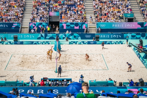 FOTO: Vytautas Draginis. Paulikiene/Raupelyte (LTU) vs Stam/Schoon (NED)