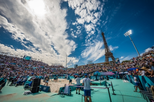 FOTO: Vytautas Draginis. Paulikiene/Raupelyte (LTU) vs Stam/Schoon (NED)