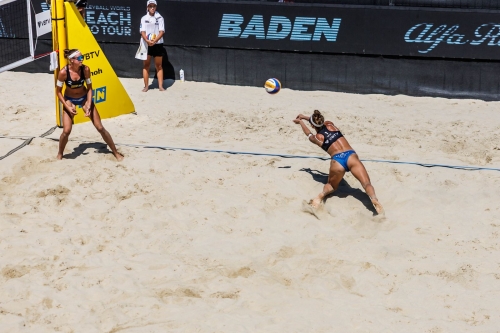 FOTO VOLLEYBALL WORLD. Placette/Richard FRA vs Paulikiene/Raupelyte LTU
