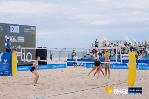 FOTO: Volleyball World. Yan X./X. Y. Xia CHN vs Paulikiene/Raupelyte LTU
